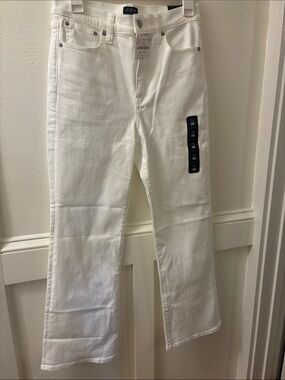 J. Crew Straight-Leg White Jeans